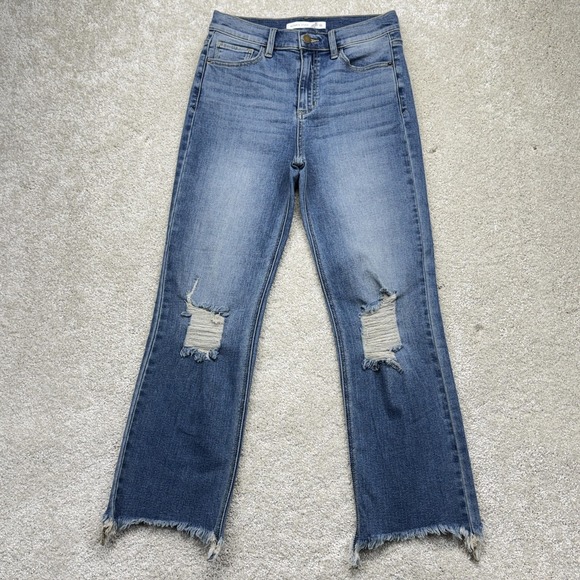 Altar'd State Denim - Altar'd State Jeans Womens 26 Blue High Rise Distressed Straight Raw Hem Denim